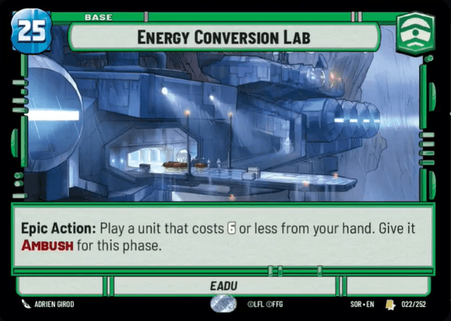 Energy Conversion Lab (Spark of Rebellion)